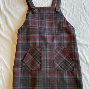 Plaid overalls